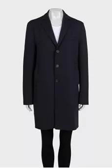 Men's long blue jacket