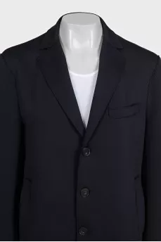 Men's long blue jacket