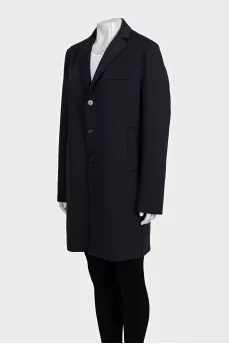 Men's long blue jacket