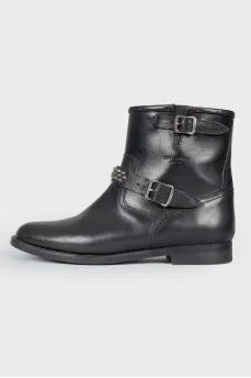 Metal studs half boots