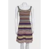Fitted mini dress with print