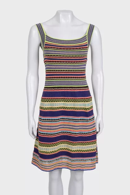 Fitted mini dress with print