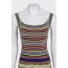 Fitted mini dress with print