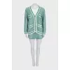Tweed green suit with shorts with tag