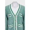 Tweed green suit with shorts with tag