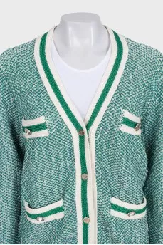 Tweed green suit with shorts with tag