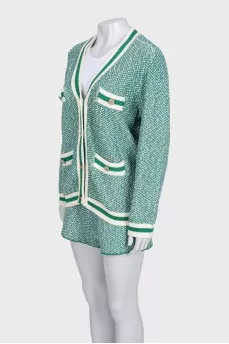 Tweed green suit with shorts with tag