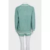 Tweed green suit with shorts with tag