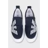 Men's dark blue slip-ons