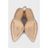 Patent beige stiletto heels