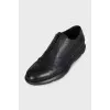 Men's black leather brogues with logo