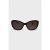 Brown sunglasses with decoration on the temples