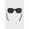 Brown sunglasses with decoration on the temples