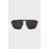 Men's black aviator sunglasses
