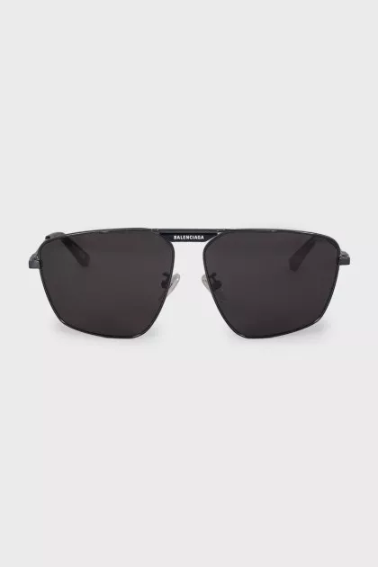 Men's black aviator sunglasses