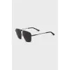 Men's black aviator sunglasses