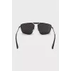 Men's black aviator sunglasses
