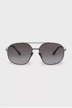 Men's aviator sunglasses with silver frames