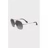 Men's aviator sunglasses with silver frames