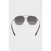Men's aviator sunglasses with silver frames