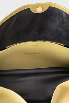 Leather bag with long handle
