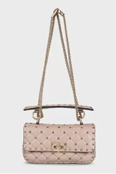 Rockstud embellished leather mini bag