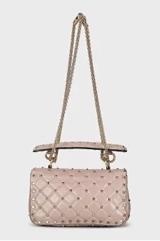 Rockstud embellished leather mini bag