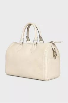 White leather Speedy bag