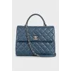 Trendy CC Quilted Leather Satchel Bag
