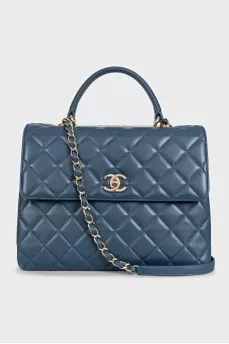 Стеганая сумка сетчел из кожи Trendy CC