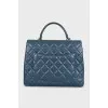Trendy CC Quilted Leather Satchel Bag