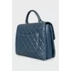 Trendy CC Quilted Leather Satchel Bag