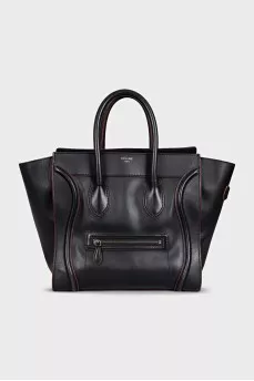 Черный тоут Luggage из кожи