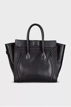 Черный тоут Luggage из кожи