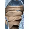 Denim bag decorated with fringe