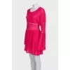 Flared sleeve dress with tag