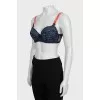 Lace blue bra with tag