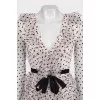 Polka dot tulle mini dress with ruffles