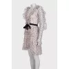 Polka dot tulle mini dress with ruffles