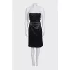 Fitted black bustier dress