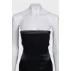 Fitted black bustier dress