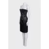 Fitted black bustier dress
