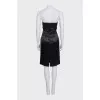 Fitted black bustier dress
