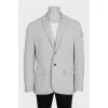 Men's gray button-down jacket