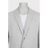 Men's gray button-down jacket