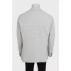 Men's gray button-down jacket