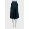 Green pleated skirt with tag