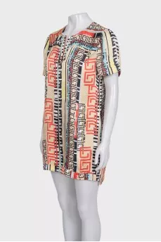 Tunic in a geometric print