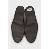 Men's high loafers made of brown suede
