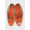 Men's grey suede loafers